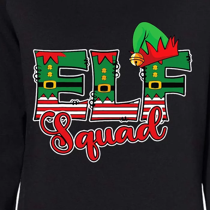 Elf Squad Christmas Womens California Wash Sweatshirt