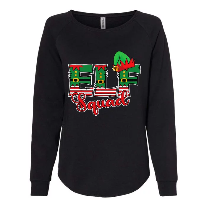 Elf Squad Christmas Womens California Wash Sweatshirt