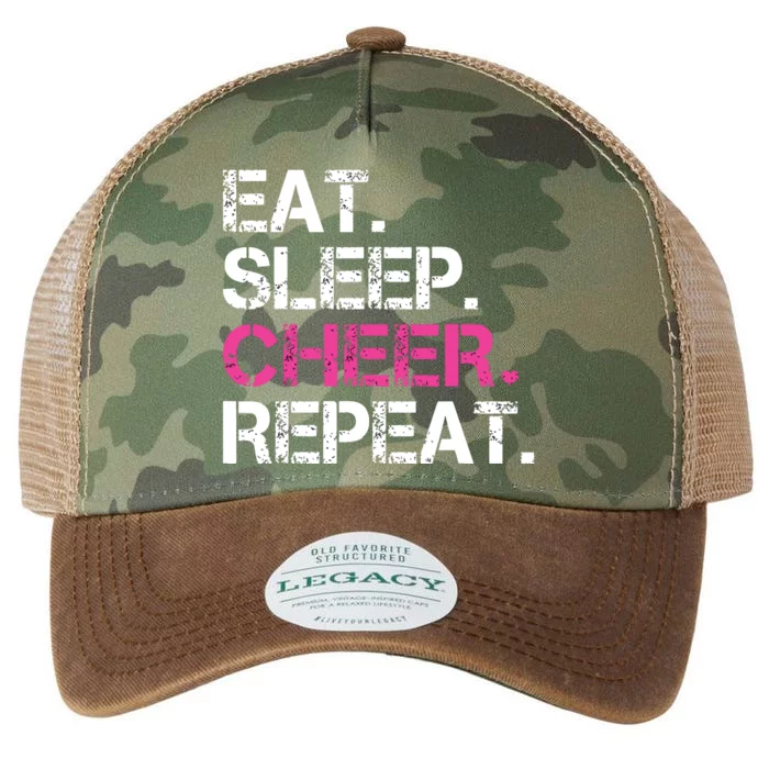 Eat Sleep Cheer Repeat Cheerleading Cheerleader Gifts Legacy Tie Dye Trucker Hat