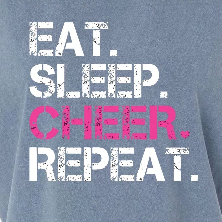 Eat Sleep Cheer Repeat Cheerleading Cheerleader Gifts Garment-Dyed Women's Muscle Tee