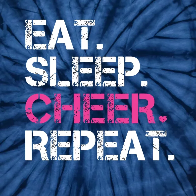 Eat Sleep Cheer Repeat Cheerleading Cheerleader Gifts Tie-Dye T-Shirt