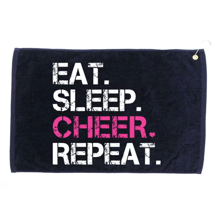 Eat Sleep Cheer Repeat Cheerleading Cheerleader Gifts Grommeted Golf Towel