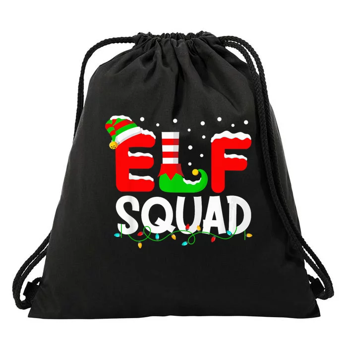 Elf Squad Christmas Matching Family Toddler Boy Girl Funny Drawstring Bag