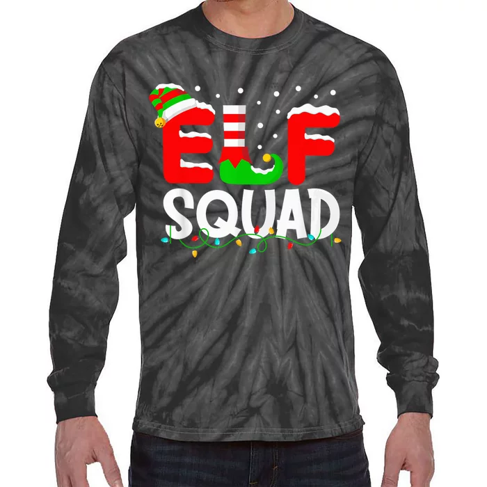 Elf Squad Christmas Matching Family Toddler Boy Girl Funny Tie-Dye Long Sleeve Shirt