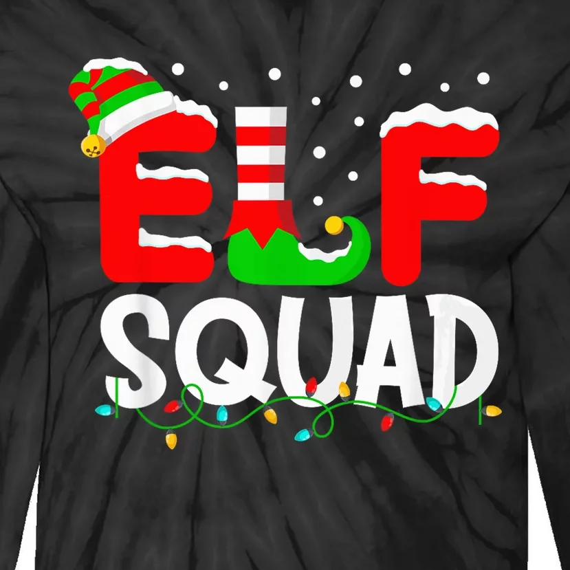 Elf Squad Christmas Matching Family Toddler Boy Girl Funny Tie-Dye Long Sleeve Shirt