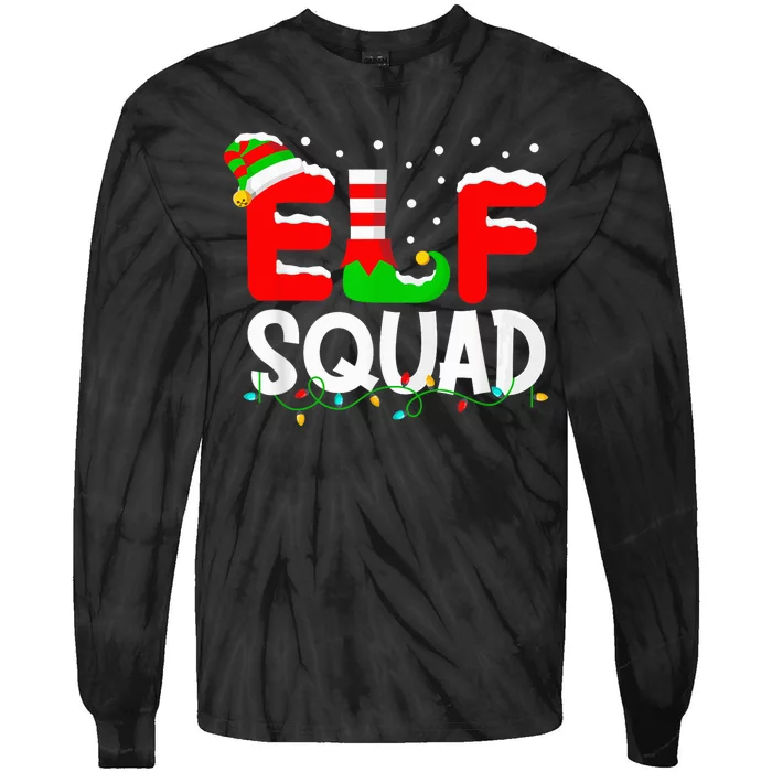 Elf Squad Christmas Matching Family Toddler Boy Girl Funny Tie-Dye Long Sleeve Shirt