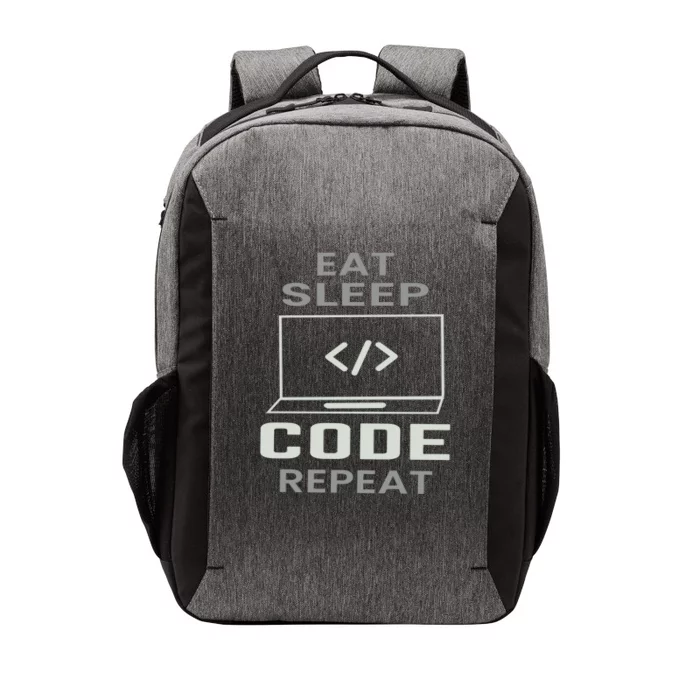 Eat Sleep Code Repeat Programmer Software Developer Coder Gift Vector Backpack