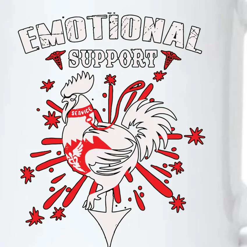 Emotional Support Chicken Emotional Support Cock Black Color Changing Mug