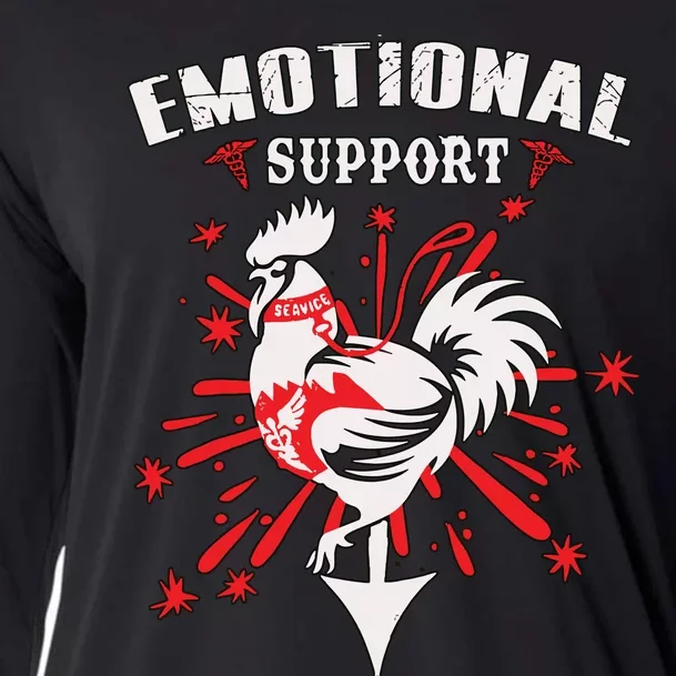 Emotional Support Chicken Emotional Support Cock Cooling Performance Long Sleeve Crew