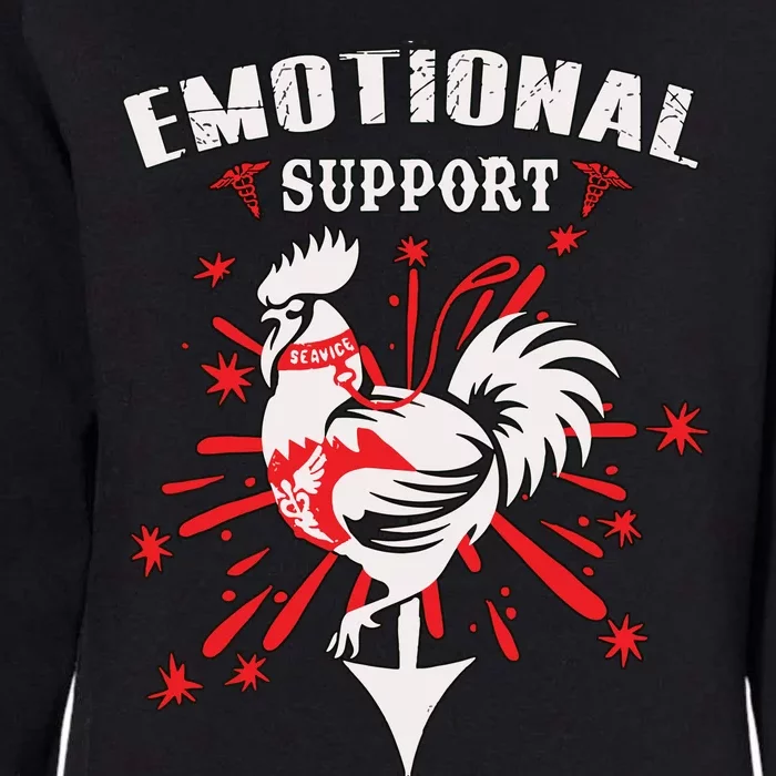 Emotional Support Chicken Emotional Support Cock Womens California Wash Sweatshirt