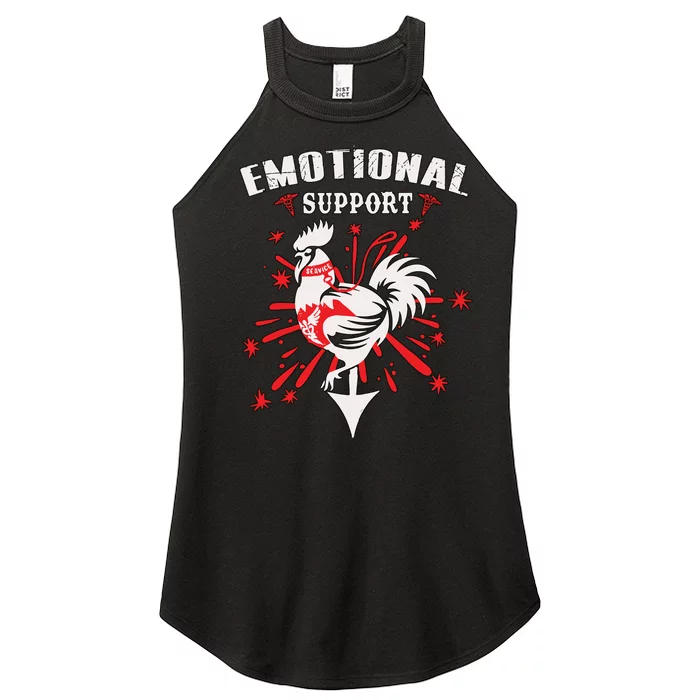 Emotional Support Chicken Emotional Support Cock Women’s Perfect Tri Rocker Tank