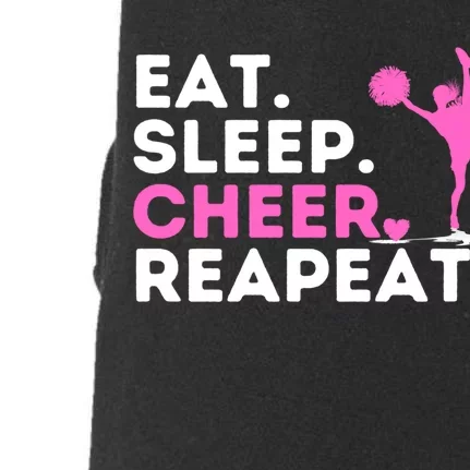 Eat Sleep Cheer Repeat Meaningful Gift Cheerleader Cheerleading Cheering Gift Doggie 3-End Fleece Hoodie