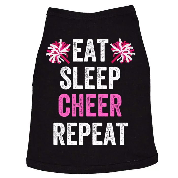 Eat Sleep Cheer Repeat Cheerleading Cute Gift Doggie Tank