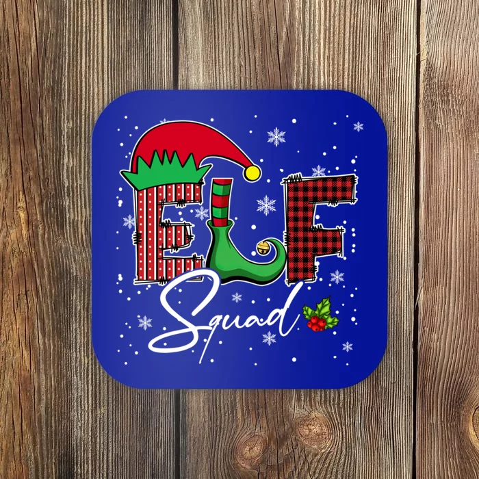 Elf Squad Christmas Matching Family Funny Funny Gift Coaster