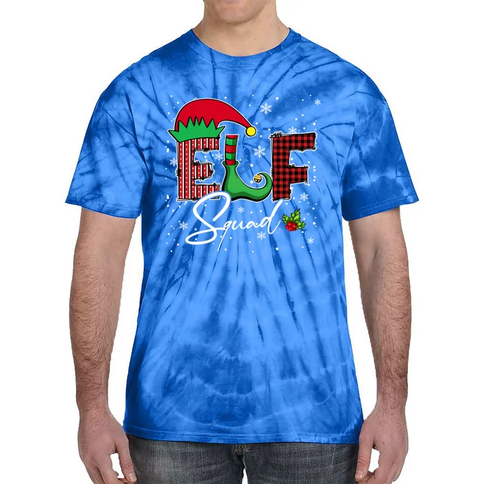 Elf Squad Christmas Matching Family Funny Funny Gift Tie-Dye T-Shirt