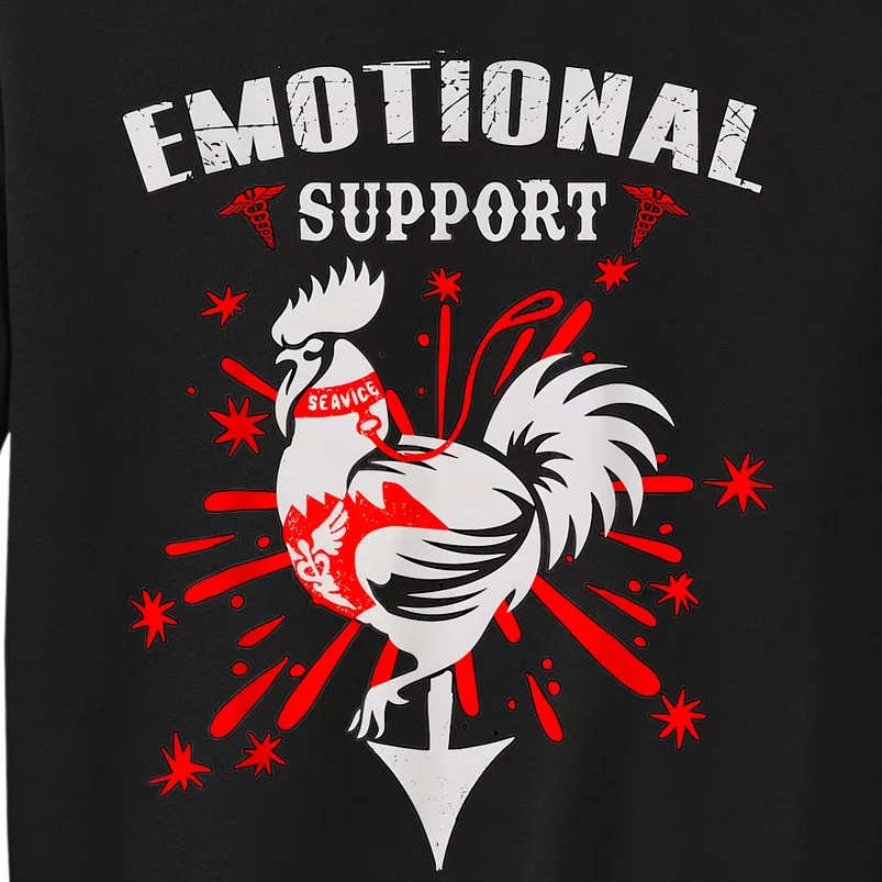 Emotional Support Chicken Emotional Support Cock Sweatshirt