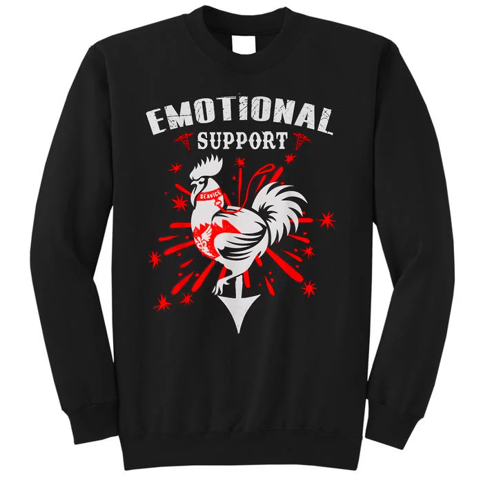 Emotional Support Chicken Emotional Support Cock Sweatshirt