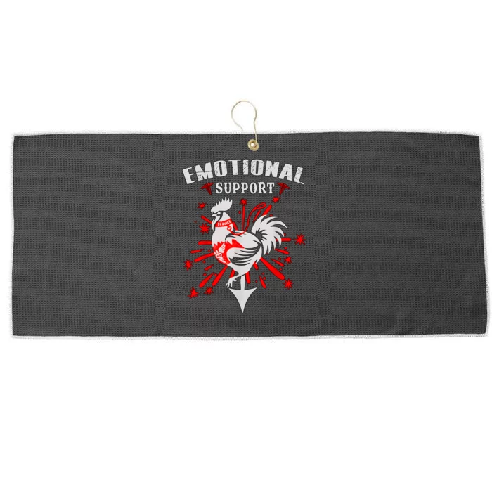 Emotional Support Chicken Emotional Support Cock Large Microfiber Waffle Golf Towel