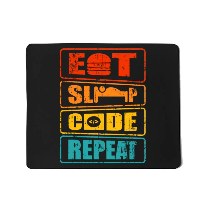 Eat Sleep Code Repeat Computer Science Programmer Gift Mousepad