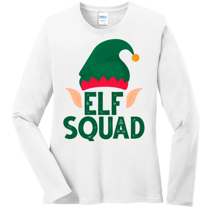 Elf Squad Christmas Holiday Cute Ladies Long Sleeve Shirt