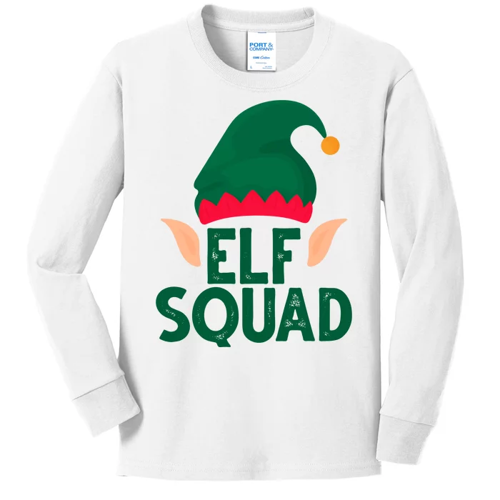 Elf Squad Christmas Holiday Cute Kids Long Sleeve Shirt