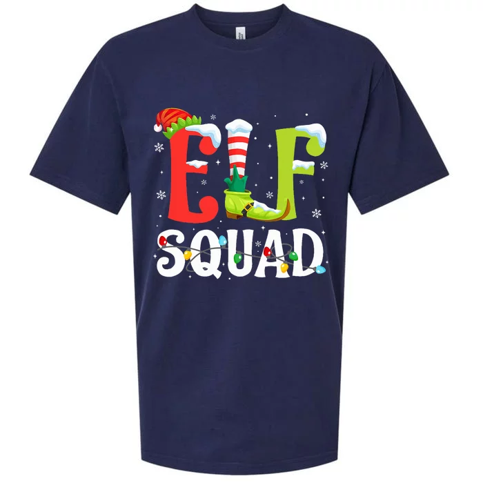 Elf Squad Christmas Family Matching Xmas Elf Pajamas Sueded Cloud Jersey T-Shirt