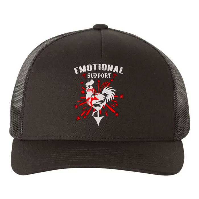 Emotional Support Chicken Emotional Support Cock Yupoong Adult 5-Panel Trucker Hat