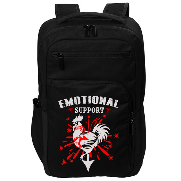 Emotional Support Chicken Emotional Support Cock Impact Tech Backpack