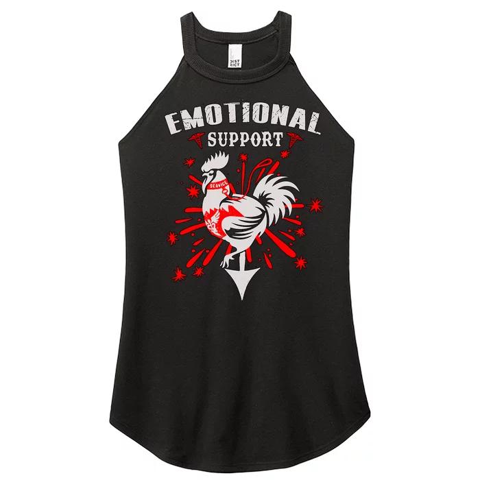 Emotional Support Chicken Emotional Support Cock Women’s Perfect Tri Rocker Tank