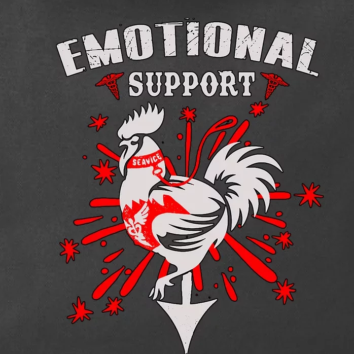 Emotional Support Chicken Emotional Support Cock Zip Tote Bag