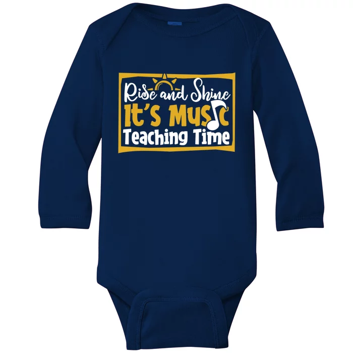 Education School Cute Gift Educator Music Teacher Gift Baby Long Sleeve Bodysuit