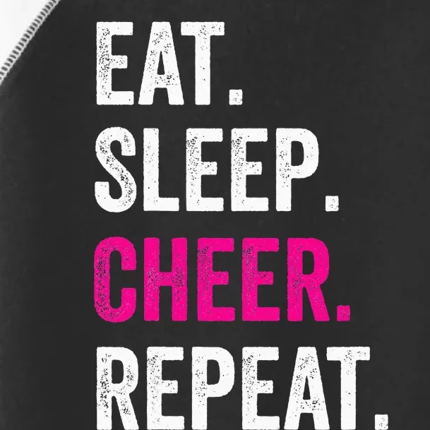 Eat Sleep Cheer Repeat Cheerleading Cheerleader Gifts Toddler Fine Jersey T-Shirt