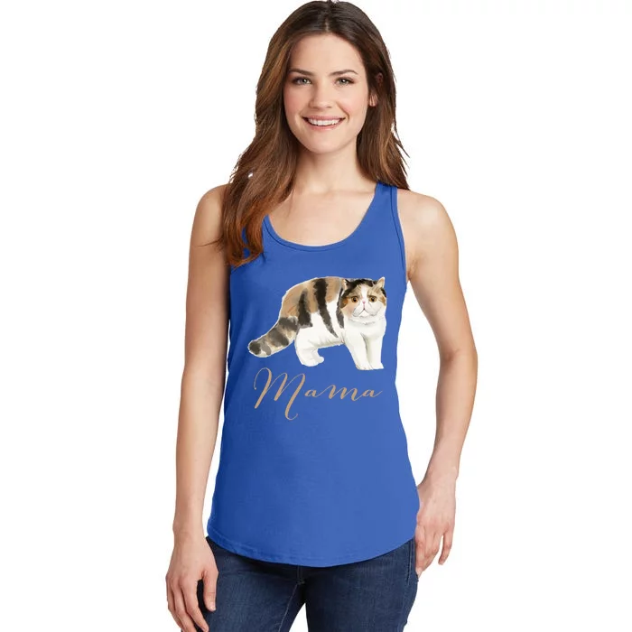 Exotic Shorthair Cat Mama Gift Cat Mom Tee Cat Mama Present Funny Gift Ladies Essential Tank