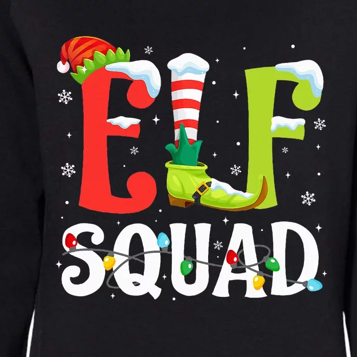 Elf Squad Christmas Family Matching Xmas Elf Pajamas Womens California Wash Sweatshirt