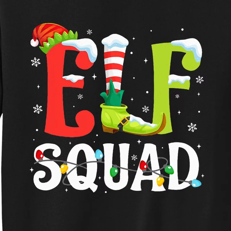 Elf Squad Christmas Family Matching Xmas Elf Pajamas Tall Sweatshirt