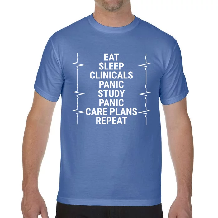 Eat Sleep Clinicals Funny Student Nurse Nursing School Meaningful Gift Comfort Colors T-Shirt