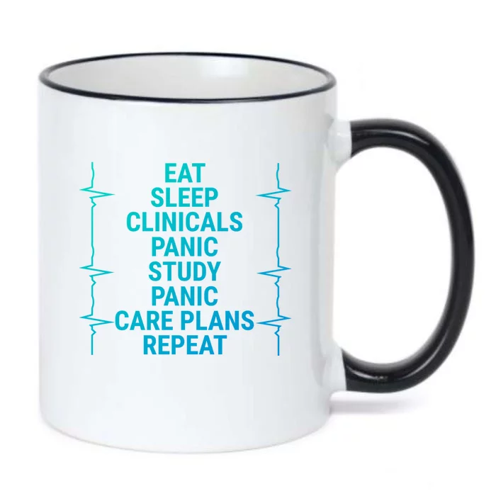 Eat Sleep Clinicals Funny Student Nurse Nursing School Meaningful Gift Black Color Changing Mug