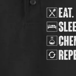 Eat Sleep Chemistry Repeat Funny Chemist Chemistry Gift Dry Zone Grid Performance Polo