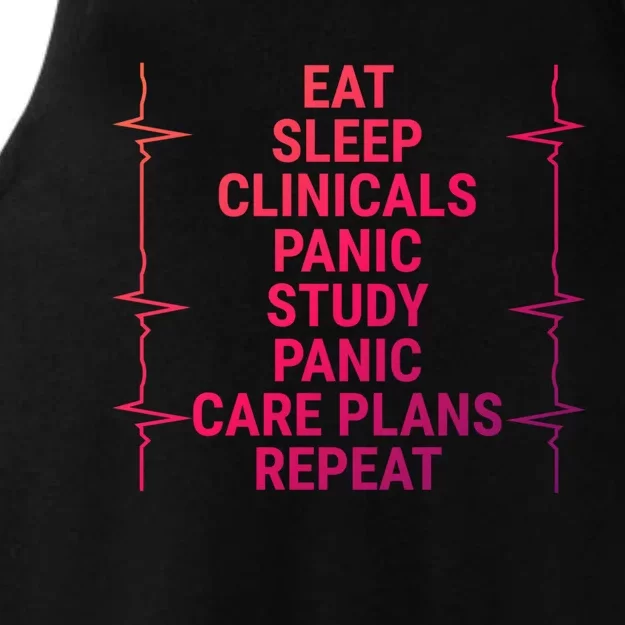 Eat Sleep Clinicals Funny Student Nurse Nursing School Meaningful Gift Ladies Tri-Blend Wicking Tank