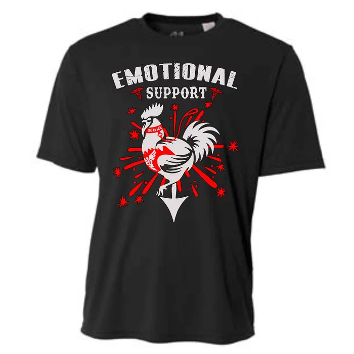 Emotional Support Chicken Emotional Support Cock Cooling Performance Crew T-Shirt