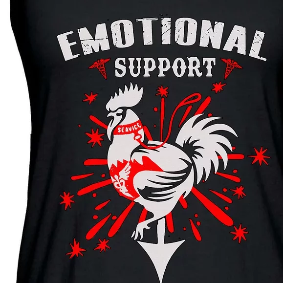 Emotional Support Chicken Emotional Support Cock Ladies Essential Flowy Tank