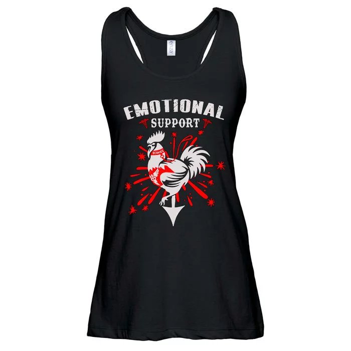 Emotional Support Chicken Emotional Support Cock Ladies Essential Flowy Tank