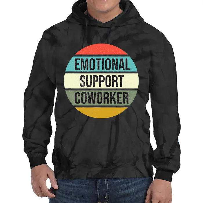 Emotional Support Coworker Tie Dye Hoodie