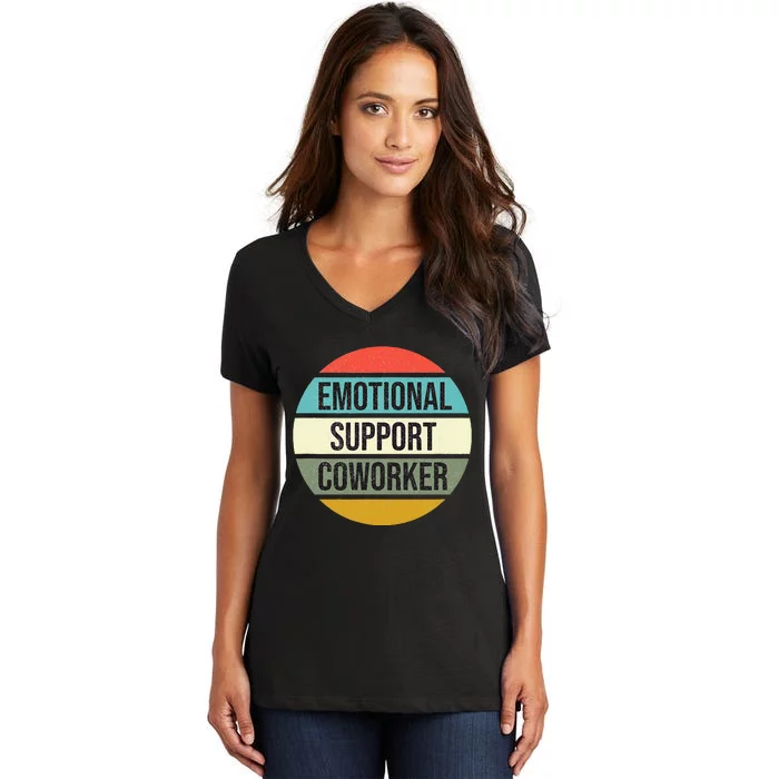 Emotional Support Coworker Women's V-Neck T-Shirt