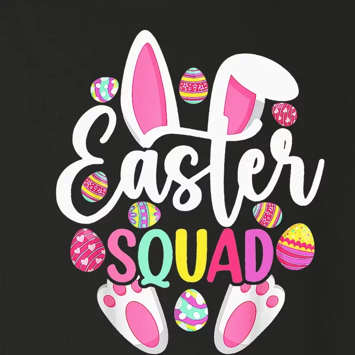 Easter Squad Cute Bunny Rabbit Crew Hunting Egg Toddler Long Sleeve Shirt