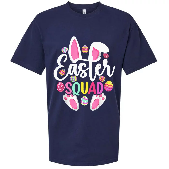 Easter Squad Cute Bunny Rabbit Crew Hunting Egg Sueded Cloud Jersey T-Shirt