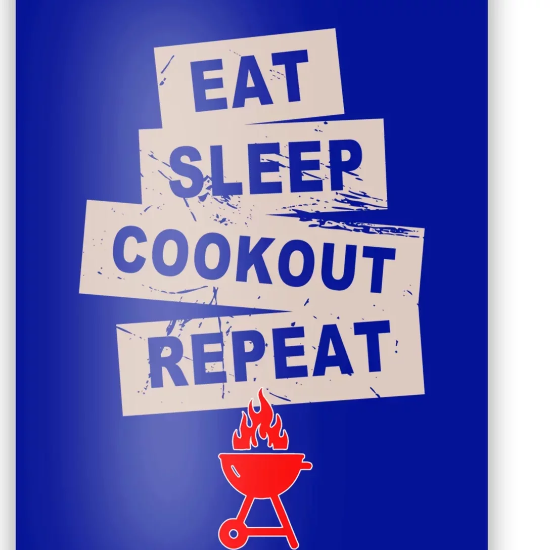 Eat Sleep Cookout American Chef Repeat Summer Gift Poster