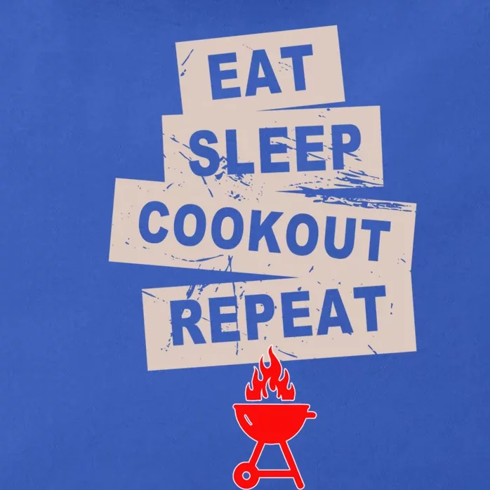 Eat Sleep Cookout American Chef Repeat Summer Gift Zip Tote Bag