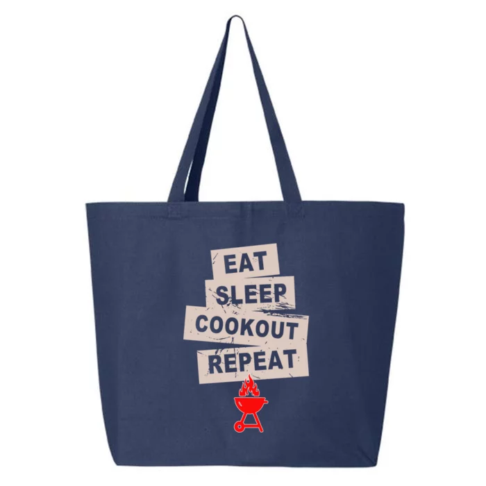 Eat Sleep Cookout American Chef Repeat Summer Gift 25L Jumbo Tote