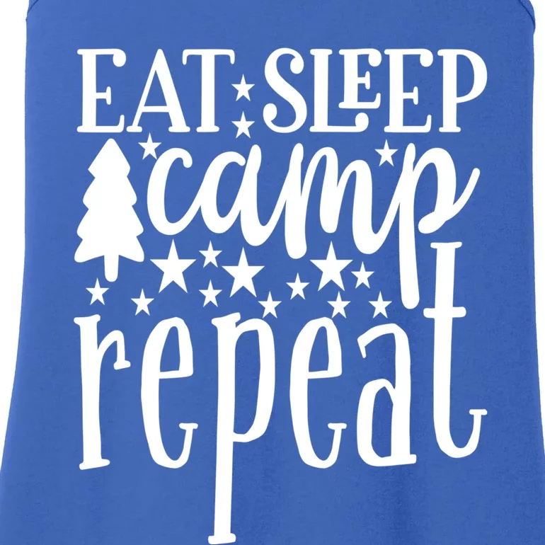 Eat Sleep Camp Repeat Travel Nature Rv Camping Funny Gift Ladies Essential Tank